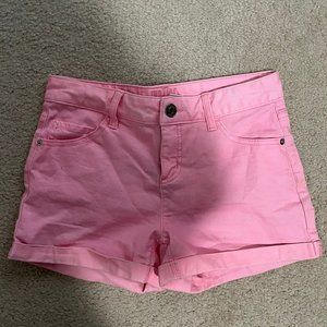 Girls pink justice shorts
